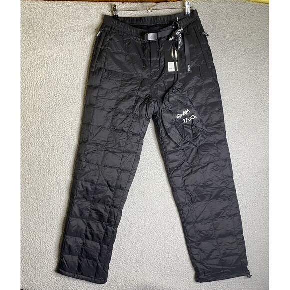 Gramicci Taion Down Pant Mens Medium 31x31 Black 800 FLP White Duck Down NWT